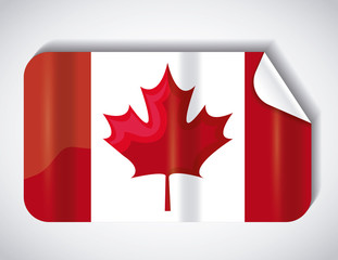 flag of canada patriotic icon