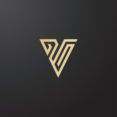 Minimal line letter initial V logo. elegant abstract horse and wing shape sign. logotype vector design template for personal identity branding, creative industry, web, business, corporate and company