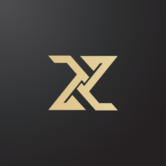 Minimal line letter initial X logo. Abstract and elegant shape font sign. logotype vector design template for personal identity branding, creative industry, web, business, corporate and company