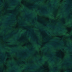 Obraz na płótnie Canvas seamless pattern palm leave green colour 