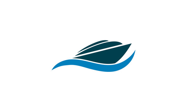 speed boat logo vector