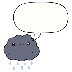 cartoon cloud and speech bubble