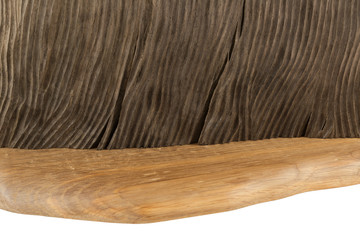 Four old wooden boards isolated on a white background. Old Wood plank