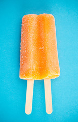 Popsicle on a Blue Background