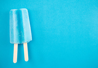 Popsicle on a Blue Background