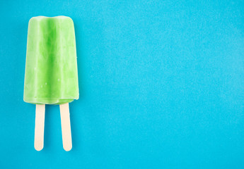 Popsicle on a Blue Background
