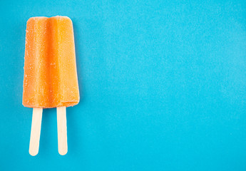 Popsicle on a Blue Background