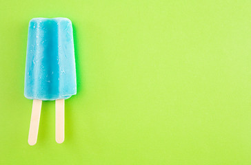 Popsicle on a Bright Green Background