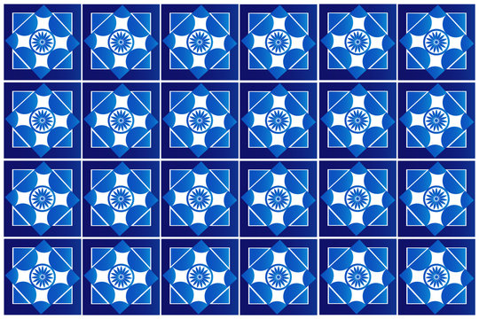 Seamless tile flower pattern vector