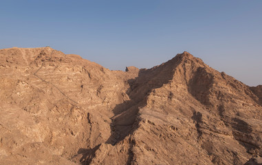 Road on top of Jabel Hafeet mountain in UAE