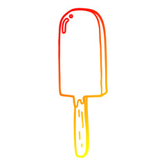 warm gradient line drawing cartoon lollipop