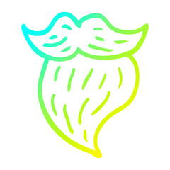 cold gradient line drawing cartoon white beard