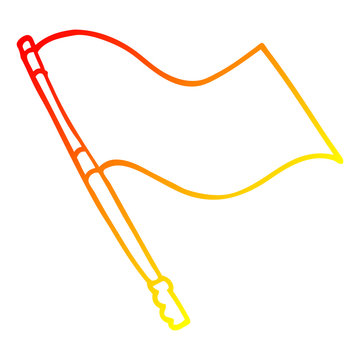 recommend clip art: warm gradient line drawing cartoon flag