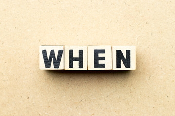 Obraz premium Letter block in word when on wood background