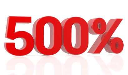 five hundred percent 3D rendering