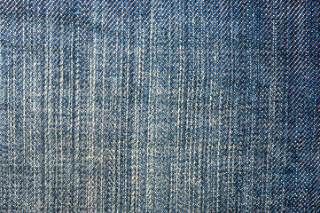 clothing items blue stonewashed faded jeans cotton fabric texture with seams, clasps, buttons and...