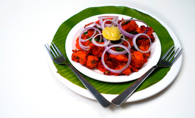 South indian Snack cauliflower 65 cauliflower Fry with onions