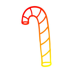 warm gradient line drawing cartoon striped candy cane