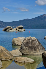 Granite Boulders in the crystal clear waters of Lake Tahoe