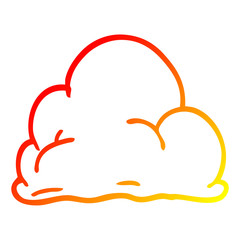 warm gradient line drawing cartoon fluffy white clouds