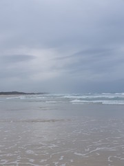 Coolum Beach surf rolling in 