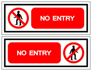 No Entry Symbol Sign, Vector Illustration, Isolate On White Background Label .EPS10