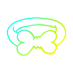 cold gradient line drawing cartoon black bow tie