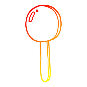 recommend clip art: warm gradient line drawing cartoon lollipop
