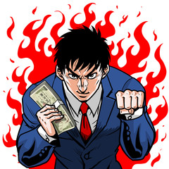 札束熱血ビジネスマン