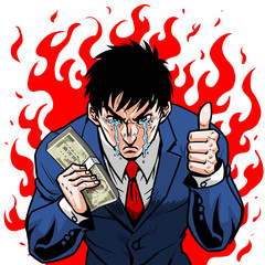 札束熱血ビジネスマン