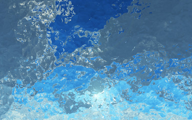 The sky which I looked at from all over the sea (sky blue), and it was made in 3D Render.