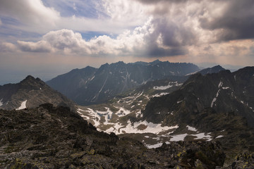Fototapeta na wymiar Beautiful scenery of the High Tatras mountains in Slovakia