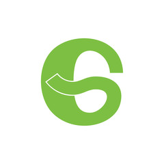 letter gc ribbon shape logo vector