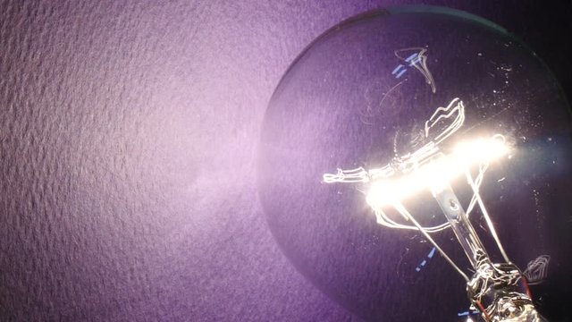 Light bulb at violet color 01