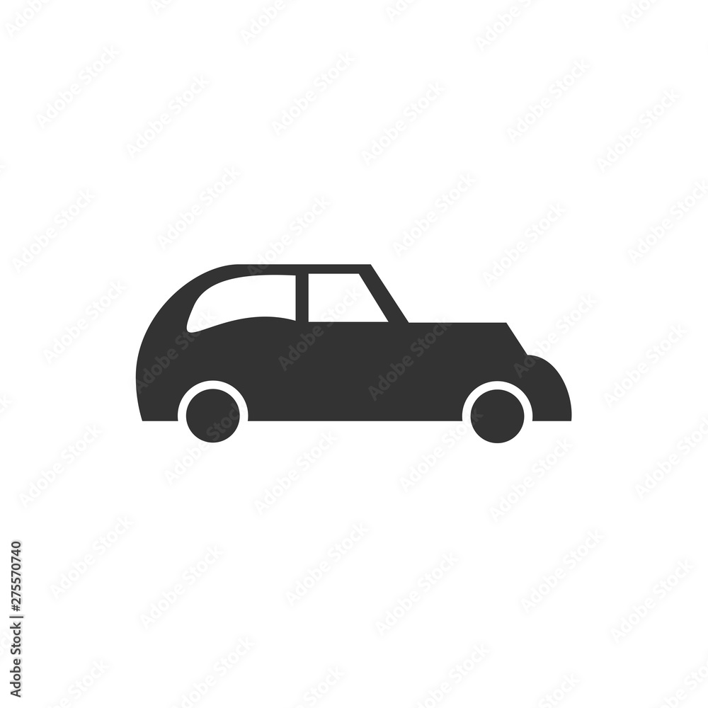 Aufkleber car. monochrome icon template black color editable. car symbol vector sign isolated on white backgro