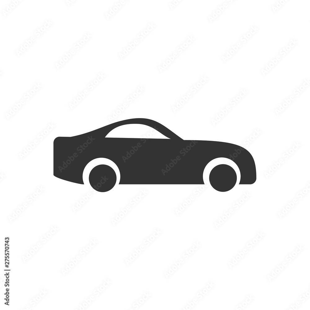 Aufkleber car. monochrome icon template black color editable. car symbol vector sign isolated on white backgro