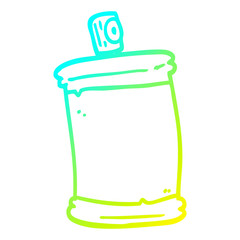 cold gradient line drawing cartoon spray can