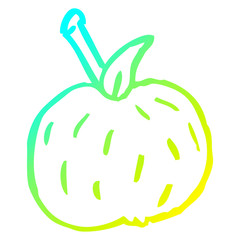 cold gradient line drawing cartoon tomato