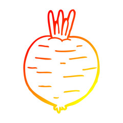Obraz premium warm gradient line drawing cartoon vegetable