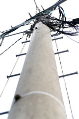 電柱　電線　ケーブル