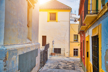 Obraz premium Malaga scenic old streets of historic city center