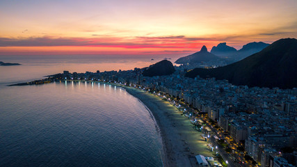 Copacacabana and Ipanema Sunset