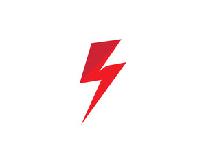 Lightning flash logo Black vector
