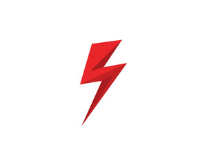 Lightning flash logo Black vector