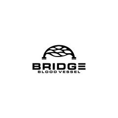 bridge blood vessel logo design