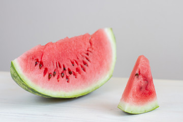 slice of watermelon on white background