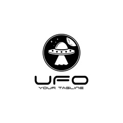 ufo space alien logo design