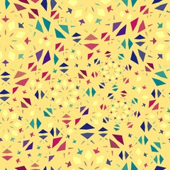 Abstract Colorful Flower Mosaic Seamless Pattern