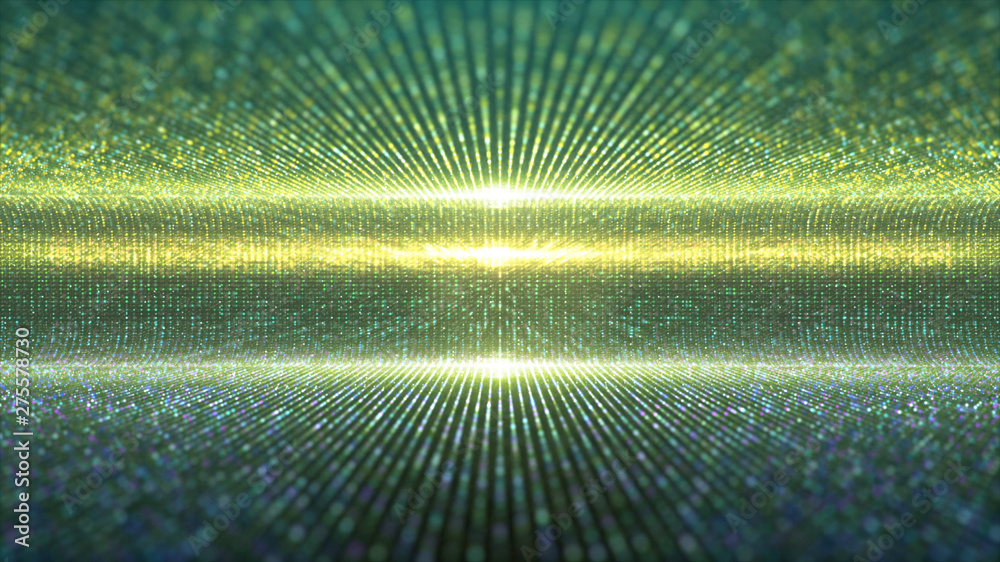 Poster futuristic abstract glittering moving particles and elegance lights pattern for stage performance sh