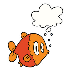 cartoon fish and thought bubble